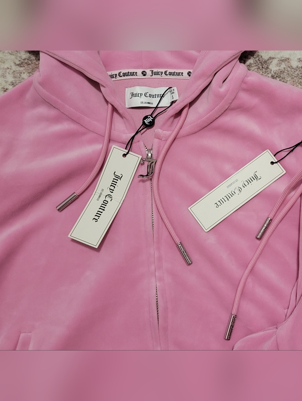 Juicy Couture Fanciful OG Bling Luxe Velour Hoodie & Pants Set - S - Picture 3 of 6